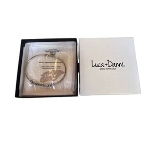 Luca + Danni April Birthstone Crystal Bangle Bracelet Silver Tone Swarovski NIB